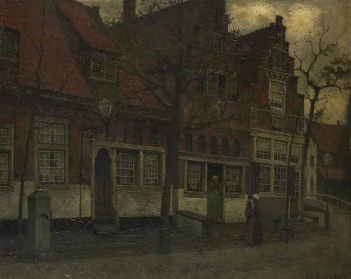 Framed Print : Houses on the Breedstraat, Enkhuizen, 1885-1900. Creator: Johann Eduard Karsen Framed Print : Houses on the Breedstraat, Enkhuizen, 1885-1900. Creator: Johann Eduard Karsen