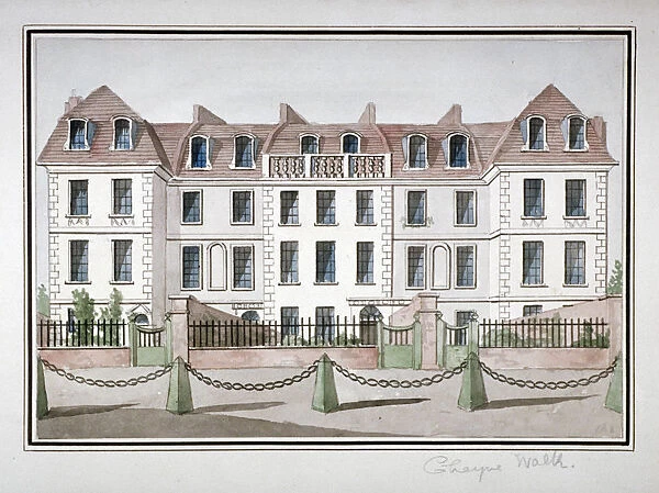 Houses at Cheyne Walk, Chelsea, London, c1850