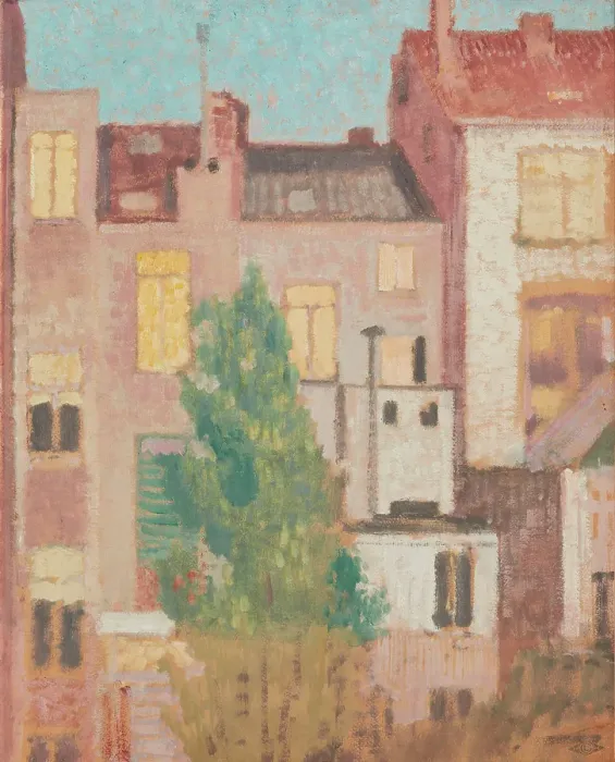 Framed Print : Houses (Maisons), about 1901. Creator: Georges Lemmen Framed Print : Houses (Maisons), about 1901. Creator: Georges Lemmen