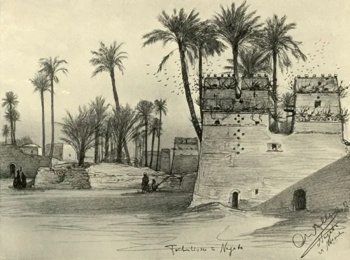 Framed Print : Houses in Nagada, Egypt, 1898. Creator: Christian Wilhelm Allers Framed Print : Houses in Nagada, Egypt, 1898. Creator: Christian Wilhelm Allers