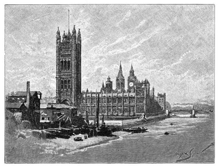 Framed Print : The Houses of Parliament, London, 1900 Framed Print : The Houses of Parliament, London, 1900