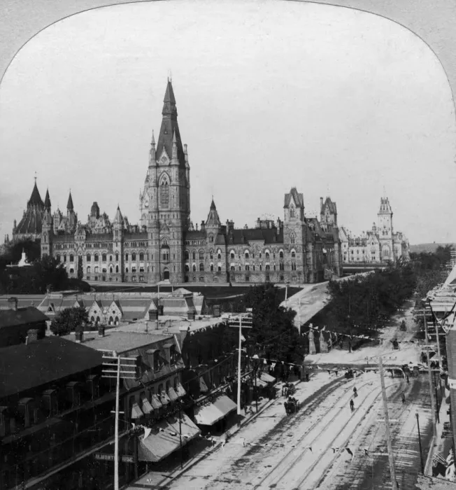Framed Print : Houses of Parliament, Ottawa, Ontario, Canada. Artist: Keystone View Company Framed Print : Houses of Parliament, Ottawa, Ontario, Canada. Artist: Keystone View Company