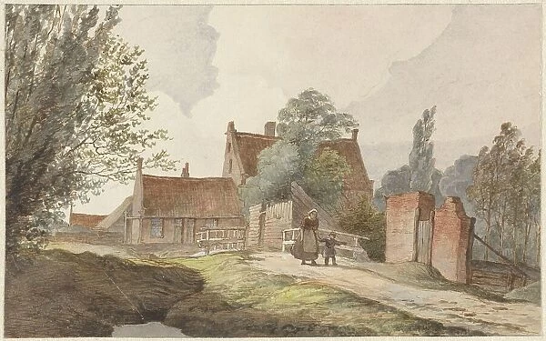 Houses along a path near Amsterdam, 1859. Creator: Hendrik Abraham Klinkhamer