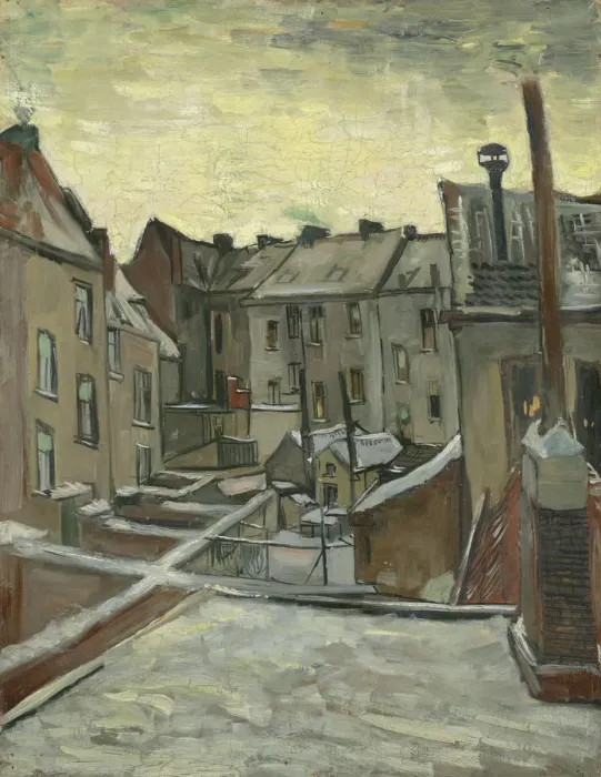 Framed Print : Houses seen from the back, 1885. Artist: Gogh, Vincent, van (1853-1890) Framed Print : Houses seen from the back, 1885. Artist: Gogh, Vincent, van (1853-1890)
