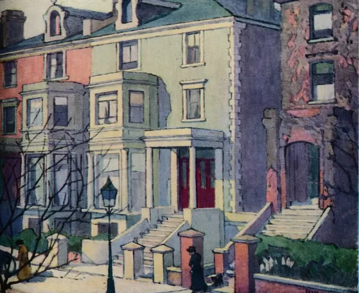 Framed Print : Houses in Sunlight, Hampstead, c20th century. Artist: Robert Polhill Bevan Framed Print : Houses in Sunlight, Hampstead, c20th century. Artist: Robert Polhill Bevan