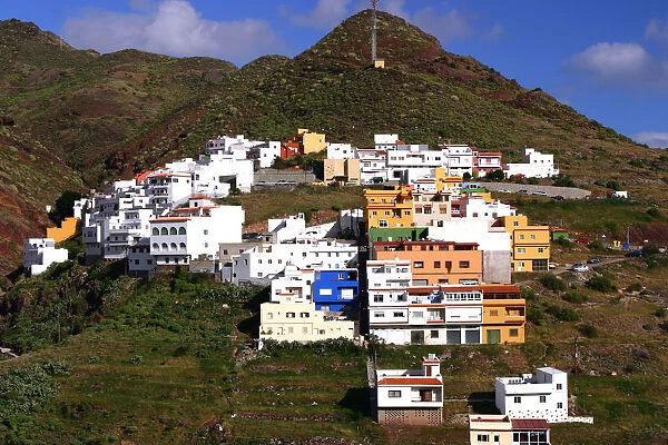 Houses above the town on a mountainside, San Andres, Tenerife, Canary Islands, 2007