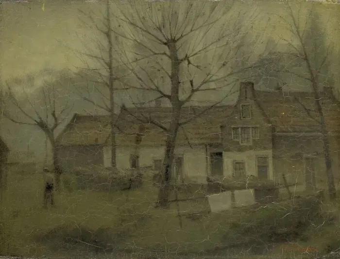Framed Print : Houses in a Village, 1885-1907. Creator: Johann Eduard Karsen Framed Print : Houses in a Village, 1885-1907. Creator: Johann Eduard Karsen