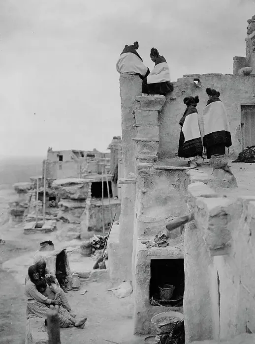 Framed Print : On the housetop-Hopi, c1906. Creator: Edward Sheriff Curtis Framed Print : On the housetop-Hopi, c1906. Creator: Edward Sheriff Curtis