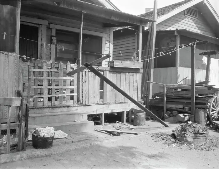 Framed Print : Housing, within five minutes walk of City Hall, City of Los Angeles, 1936. Creator: Dorothea Lange Framed Print : Housing, within five minutes walk of City Hall, City of Los Angeles, 1936. Creator: Dorothea Lange