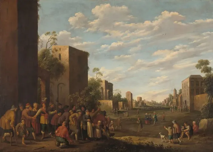 Framed Print : Housing the Poor, 1647. Creator: Joost Cornelisz Droochsloot Framed Print : Housing the Poor, 1647. Creator: Joost Cornelisz Droochsloot