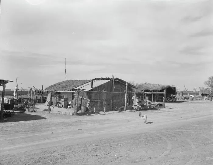 Framed Print : Housing typical of that afforded Mexican field workers of the Imperial Valley, 1937. Creator: Dorothea Lange Framed Print : Housing typical of that afforded Mexican field workers of the Imperial Valley, 1937. Creator: Dorothea Lange