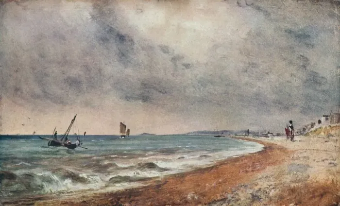 Framed Print : Hove Beach, with Fishing Boats, c1824. Artist: John Constable Framed Print : Hove Beach, with Fishing Boats, c1824. Artist: John Constable