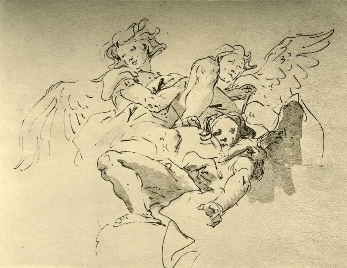 Framed Print : Hovering Angels, mid 18th century, (1928). Artist: Giovanni Battista Tiepolo Framed Print : Hovering Angels, mid 18th century, (1928). Artist: Giovanni Battista Tiepolo