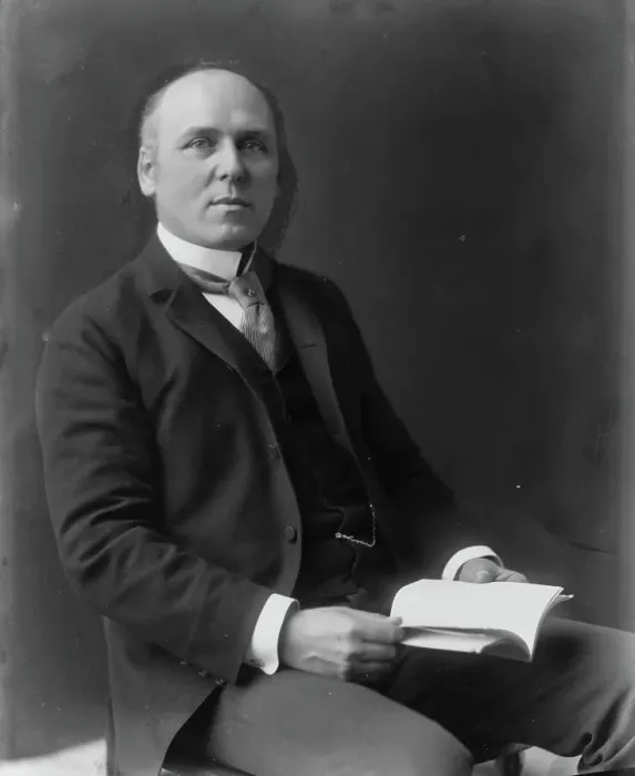 Framed Print : Howard Pyle, three-quarter length portrait, seated, facing slightly right, c1897. Creator: Frances Benjamin Johnston Framed Print : Howard Pyle, three-quarter length portrait, seated, facing slightly right, c1897. Creator: Frances Benjamin Johnston