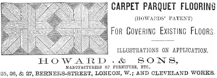 Framed Print : Howard & Sons, Carpet Parquet Flooring, 1883. Creator: Unknown Framed Print : Howard & Sons, Carpet Parquet Flooring, 1883. Creator: Unknown