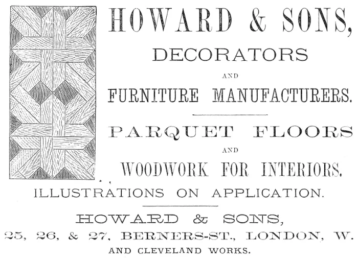 Framed Print : Howard & Sons, Decorators and Furniture Manufacturers, 1883. Creator: Unknown Framed Print : Howard & Sons, Decorators and Furniture Manufacturers, 1883. Creator: Unknown