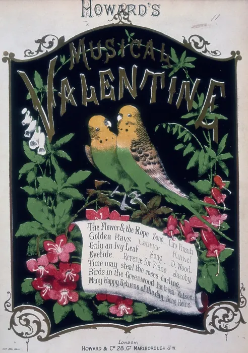 Framed Print : Howard's Musical Valentine, 1876. Creator: Unknown. Howard's Musical Valentine, 1876. Creator: Unknown Framed Print : Howard's Musical Valentine, 1876. Creator: Unknown. Howard's Musical Valentine, 1876. Creator: Unknown
