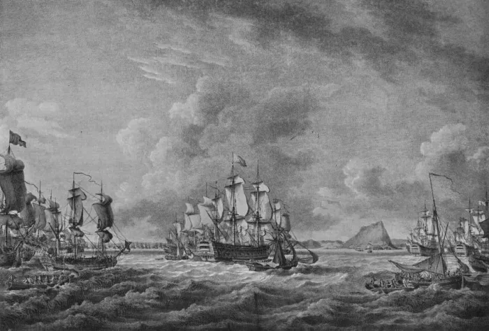 Framed Print : Howe at Gibraltar, c1785. Artist: Richard Paton Framed Print : Howe at Gibraltar, c1785. Artist: Richard Paton
