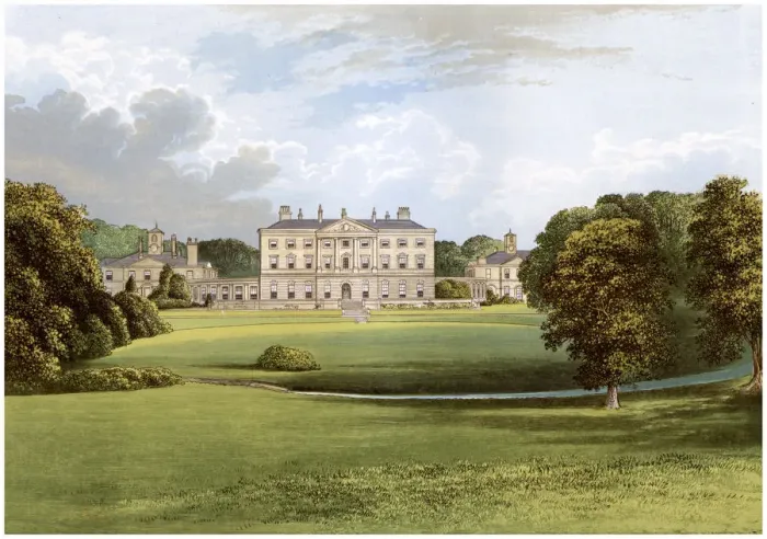 Framed Print : Howick Hall, Northumberland, home of Earl Grey, c1880
