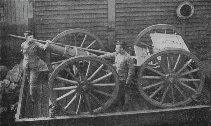 Framed Print : Howitzer on a Railway Truck, 1902. Artist: William Gregory & Co Framed Print : Howitzer on a Railway Truck, 1902. Artist: William Gregory & Co