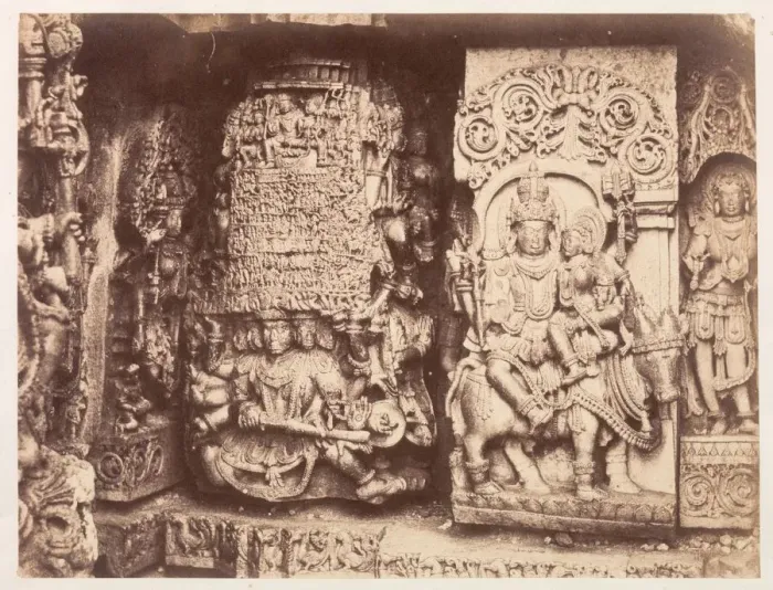 Framed Print : Hoysalesvara Temple Sculpture, Halebid, 1856-1857. Creator: Richard Banner Oakeley (British) Framed Print : Hoysalesvara Temple Sculpture, Halebid, 1856-1857. Creator: Richard Banner Oakeley (British)