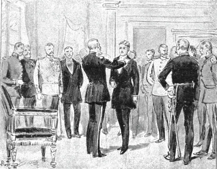 Framed Print : H.R.H. The Prince of Russia Investing H.R.H. The Prince of Wales with the Order of the... 1891. Creator: Unknown Framed Print : H.R.H. The Prince of Russia Investing H.R.H. The Prince of Wales with the Order of the... 1891. Creator: Unknown