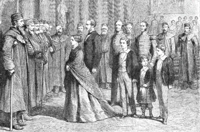 Framed Print : H.R.H. The Prince of Wales accompanying Her Majesty at the Decoration of the Crimea... 1891. Creator: Unknown Framed Print : H.R.H. The Prince of Wales accompanying Her Majesty at the Decoration of the Crimea... 1891. Creator: Unknown