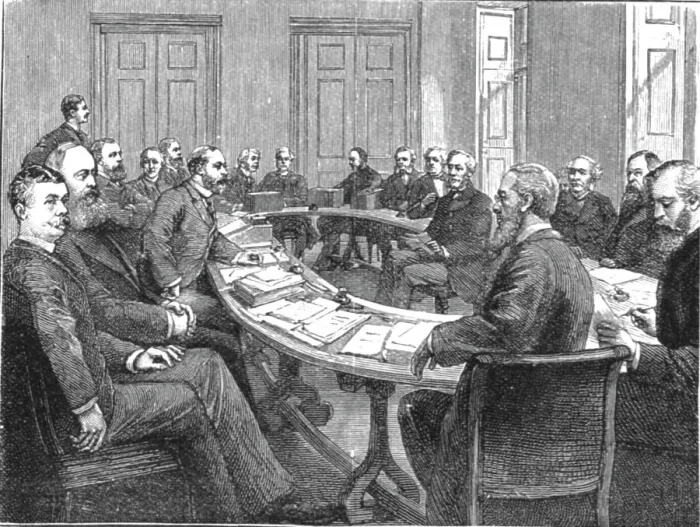 Framed Print : H.R.H. The Prince of Wales Examining Lord Shaftsbury before the Royal Commission... 1891. Creator: Unknown Framed Print : H.R.H. The Prince of Wales Examining Lord Shaftsbury before the Royal Commission... 1891. Creator: Unknown