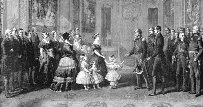 Framed Print : H.R.H. The Prince of Wales, at Her Majesty's Reception of King Louis Philippe in Windsor... 1844. Creator: Franz Xaver Winterhalter Framed Print : H.R.H. The Prince of Wales, at Her Majesty's Reception of King Louis Philippe in Windsor... 1844. Creator: Franz Xaver Winterhalter