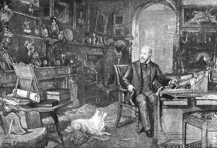 Framed Print : H.R.H. The Prince of Wales in his Study at Marlborough House, 1891. Creator: Unknown Framed Print : H.R.H. The Prince of Wales in his Study at Marlborough House, 1891. Creator: Unknown