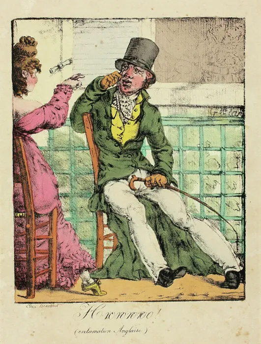Framed Print : Hrorororoo! (English exclamation), 1817. Creator: Godissart de Cari Framed Print : Hrorororoo! (English exclamation), 1817. Creator: Godissart de Cari