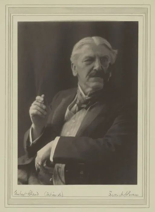 Framed Print : Hubert Bland (Fabian Soc), about 1895-1900. Creator: Frederick Henry Evans Framed Print : Hubert Bland (Fabian Soc), about 1895-1900. Creator: Frederick Henry Evans