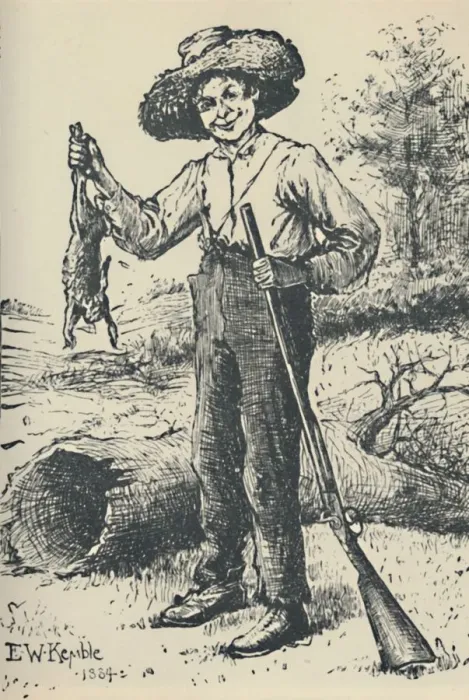 Framed Print : Huckleberry Finn, 1884, (c1950). Creator: Edward Windsor Kemble Framed Print : Huckleberry Finn, 1884, (c1950). Creator: Edward Windsor Kemble