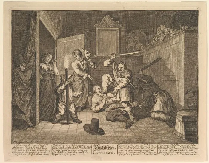 Framed Print : Hudibras Catechized (Twelve Large Illustrations for Samuel Butlers Hudibras, Plate 9) Framed Print : Hudibras Catechized (Twelve Large Illustrations for Samuel Butlers Hudibras, Plate 9)