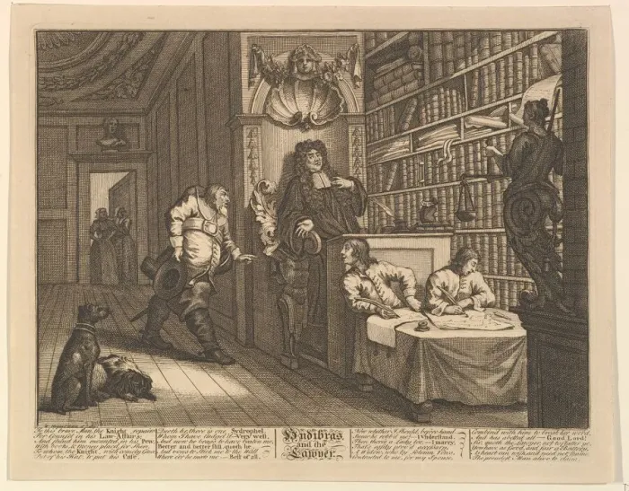 Framed Print : Hudibras and the Lawyer (Twelve Large Illustrations for Samuel Butlers Hudibras, Plate Framed Print : Hudibras and the Lawyer (Twelve Large Illustrations for Samuel Butlers Hudibras, Plate