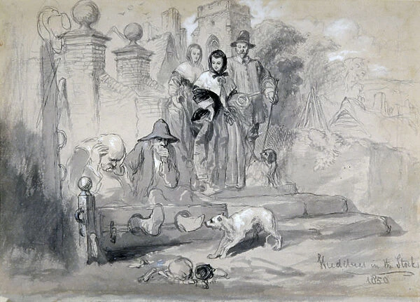 Hudibras in the Stocks, 1850. Artist: Sir John Gilbert
