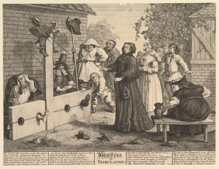 Framed Print : Hudibras in Tribulation (Twelve Large Illustrations for Saumel Butlers Hudibr Framed Print : Hudibras in Tribulation (Twelve Large Illustrations for Saumel Butlers Hudibr