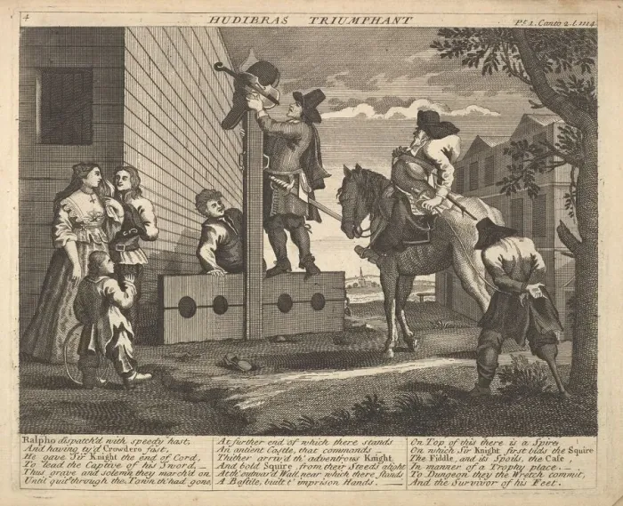 Framed Print : Hudibras Triumphant (Plate 4: Illustrations to Samuel Butlers Hudibras), 1725-30 (?) Framed Print : Hudibras Triumphant (Plate 4: Illustrations to Samuel Butlers Hudibras), 1725-30 (?)