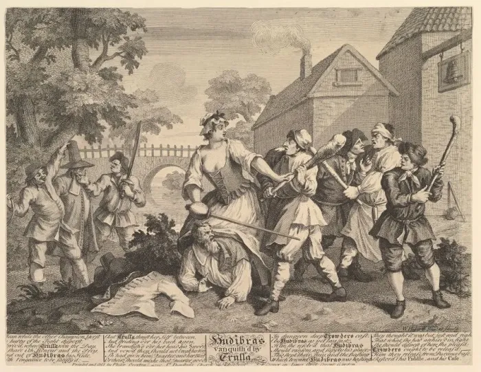 Framed Print : Hudibras Vanquished by Trulla (Twelve Large Illustrations for Samuel Butler s Framed Print : Hudibras Vanquished by Trulla (Twelve Large Illustrations for Samuel Butler s