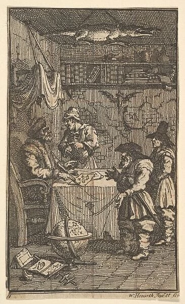Hudibras Visiting Sidrophel (Seventeen Small Illustrations for Samuel Butlers Hudibras