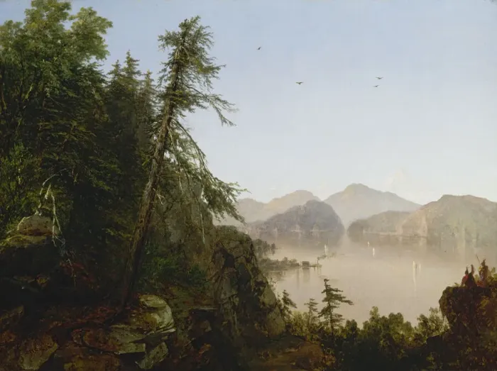 Framed Print : Along the Hudson, 1852. Creator: John Frederick Kensett Framed Print : Along the Hudson, 1852. Creator: John Frederick Kensett