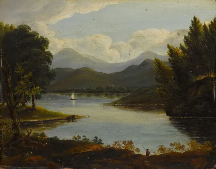 Framed Print : Hudson River Scene, 1830-50. Creator: Victor de Grai