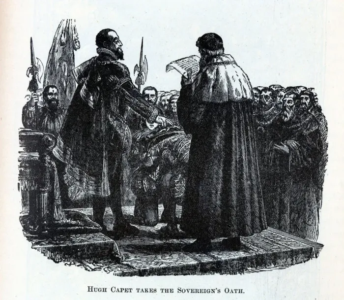 Framed Print : Hugh Capet takes the Sovereigns Oath, 1882. Artist: Anonymous Framed Print : Hugh Capet takes the Sovereigns Oath, 1882. Artist: Anonymous