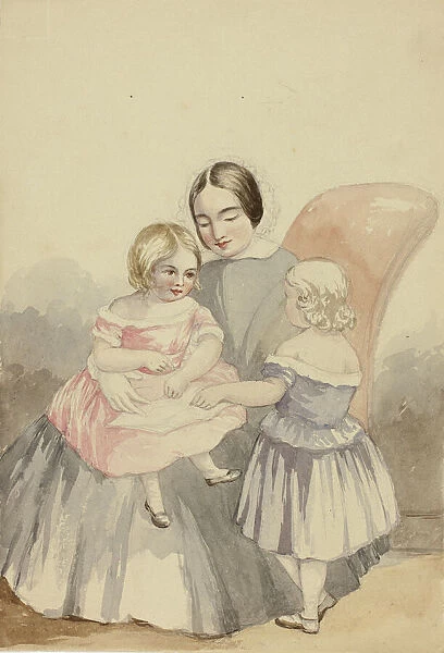 Hugh and Florence, Ashford, 1848. Creator: Elizabeth Murray