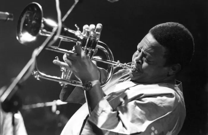 Framed Print : Hugh Masekela, Cambridge, 1993. Creator: Brian Foskett Framed Print : Hugh Masekela, Cambridge, 1993. Creator: Brian Foskett