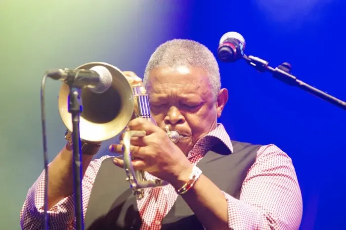 Framed Print : Hugh Masekela, Love Supreme Jazz Festival, Glynde Place, East Sussex, 2015. Artist: Brian O Connor Framed Print : Hugh Masekela, Love Supreme Jazz Festival, Glynde Place, East Sussex, 2015. Artist: Brian O Connor