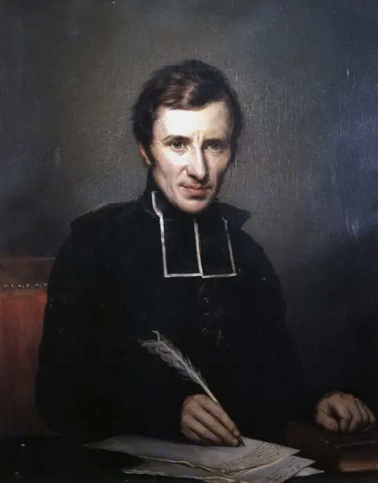 Framed Print : Hughes Felicite Robert de Lamennais, (1782- 1854), 1827. Artist: Paulin Jean Baptiste Guerin Framed Print : Hughes Felicite Robert de Lamennais, (1782- 1854), 1827. Artist: Paulin Jean Baptiste Guerin
