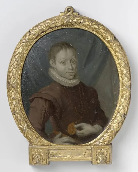 Framed Print : Hugo de Groot when young, 1710-1719. Creator: Arnoud van Halen Framed Print : Hugo de Groot when young, 1710-1719. Creator: Arnoud van Halen