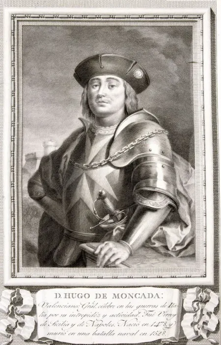 Framed Print : Hugo de Moncada (1478-1528), Spanish general, engraving from the collection Illustrious Men Framed Print : Hugo de Moncada (1478-1528), Spanish general, engraving from the collection Illustrious Men
