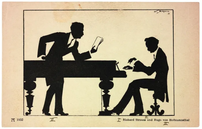 Framed Print : Hugo von Hofmannsthal (1874-1929) and Richard Strauss (1864-1949), 1914. Creator: Bithorn Framed Print : Hugo von Hofmannsthal (1874-1929) and Richard Strauss (1864-1949), 1914. Creator: Bithorn